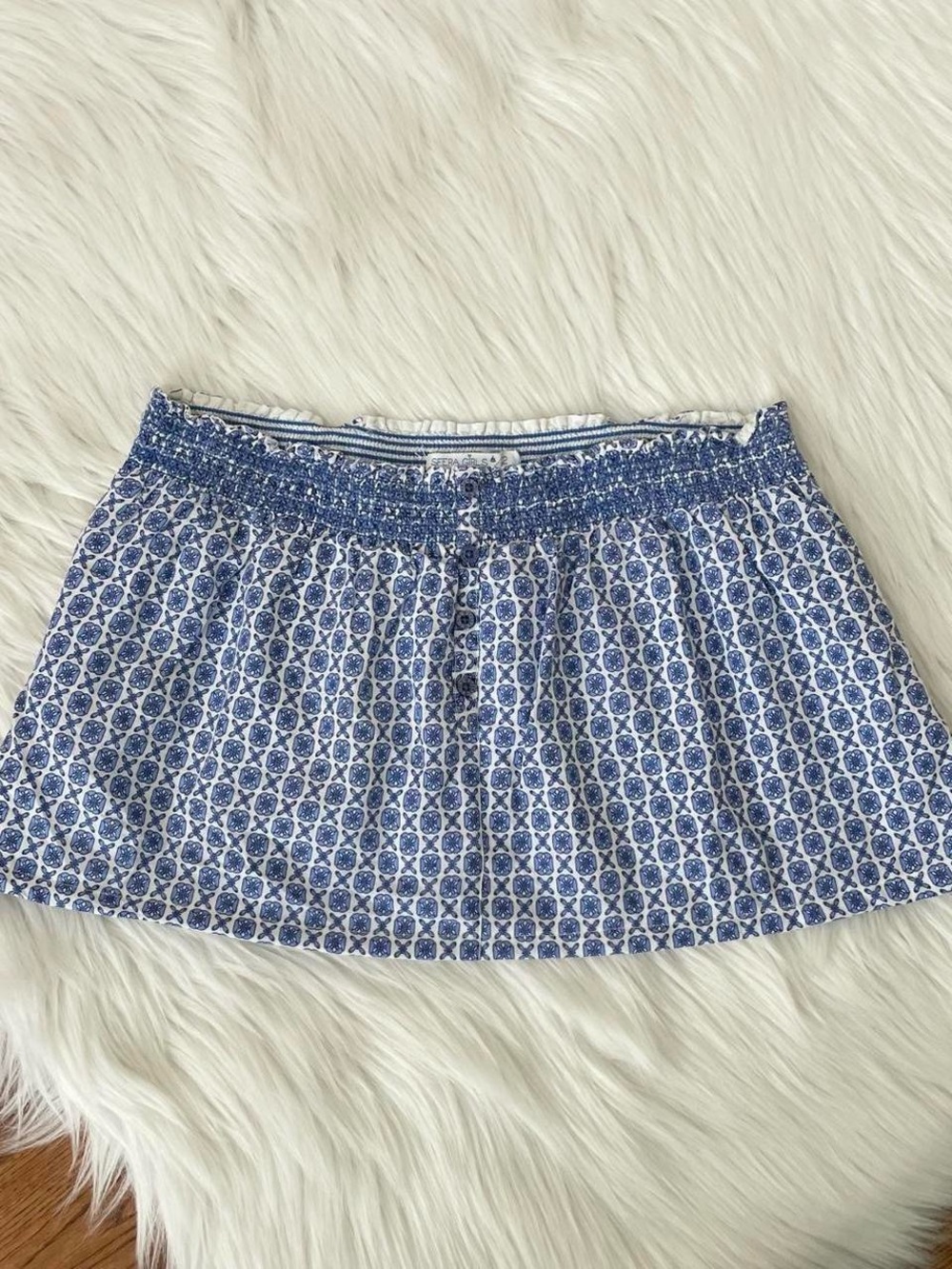 Vintage Y2K euro summer blue micro mini skirt by Sfera